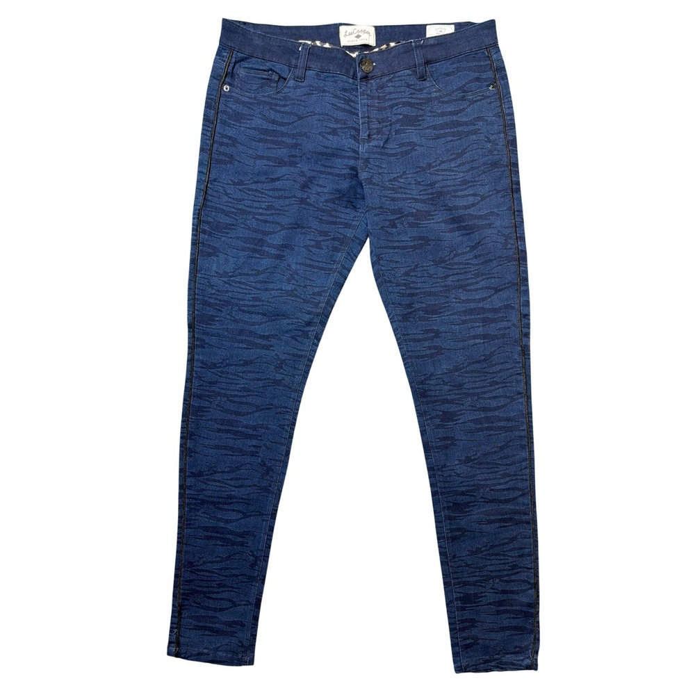 Lee Cooper Jeans Women 29 Skinny Blue Camo Floral Side Piping Lee Cooper Denim